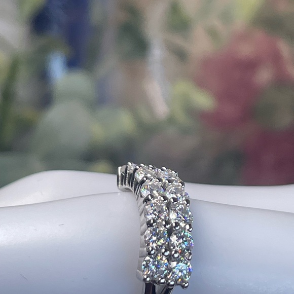 1.4ct Moissanite Diamond Ring! size 6 Moissanite 14k white Gold/silver - Picture 8 of 16